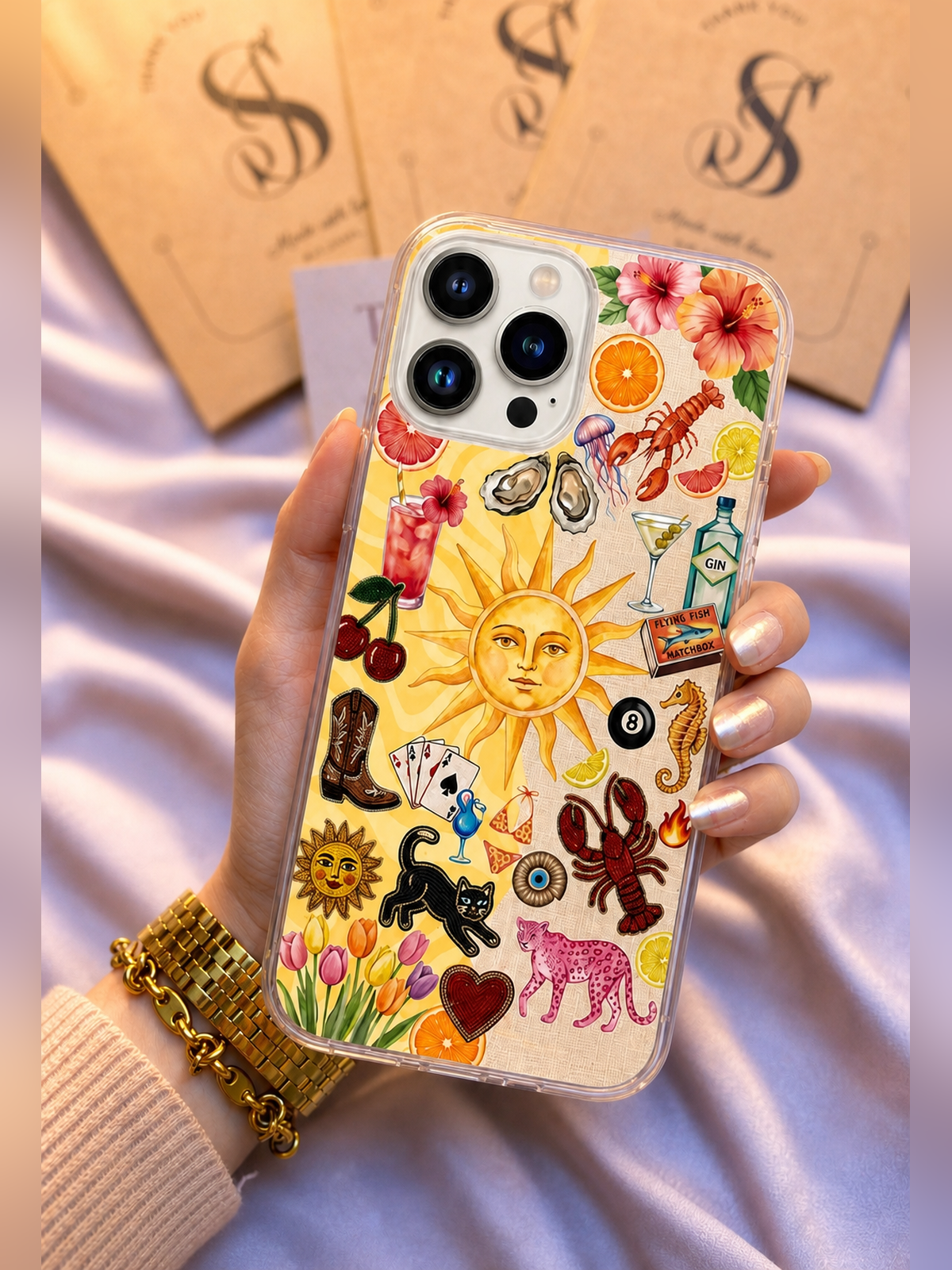 Golden Glow Go With Flow phone case - Js Cases