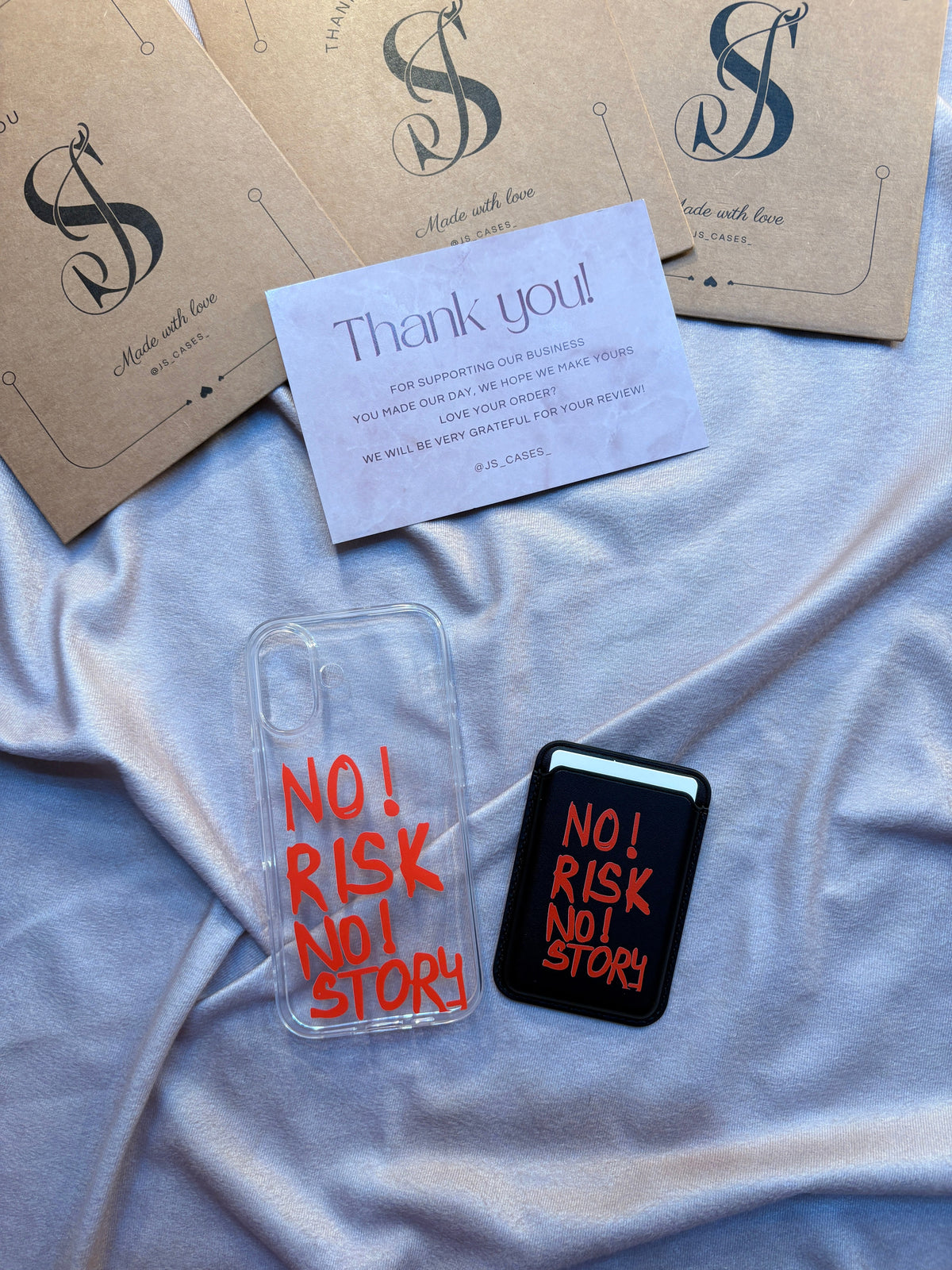 No Risk No Story phone case - view 2 - Js Cases