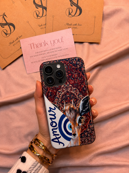 Pretty and Protected evil eye phone case - Js Cases