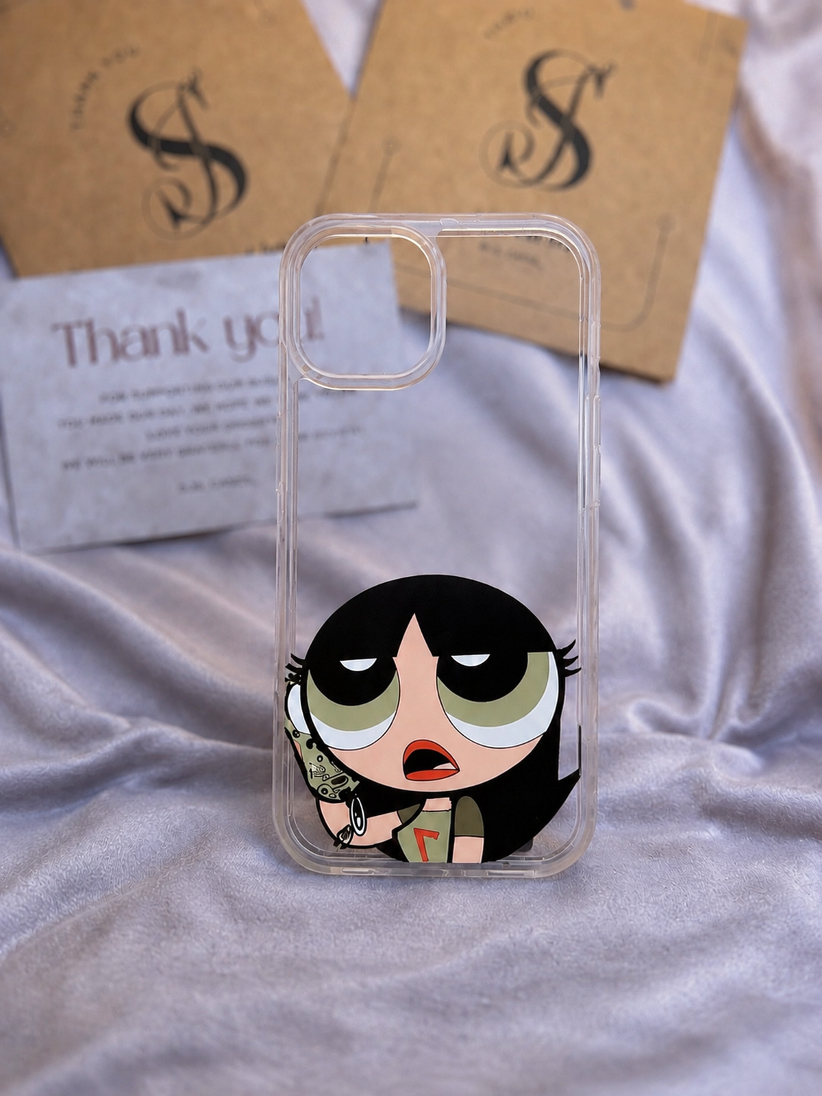 Green Powerpuff acrylic phone case - Js Cases