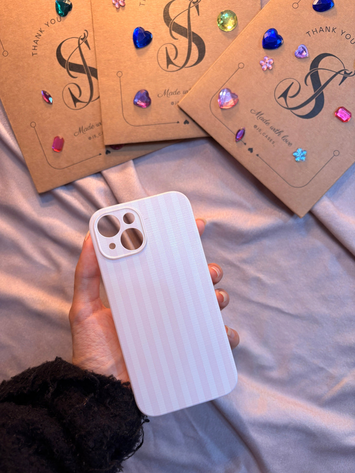 Pink Stripes phone case - Js Cases
